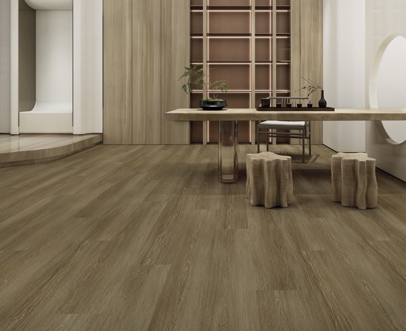 Piso SPC Moka Tree instalado