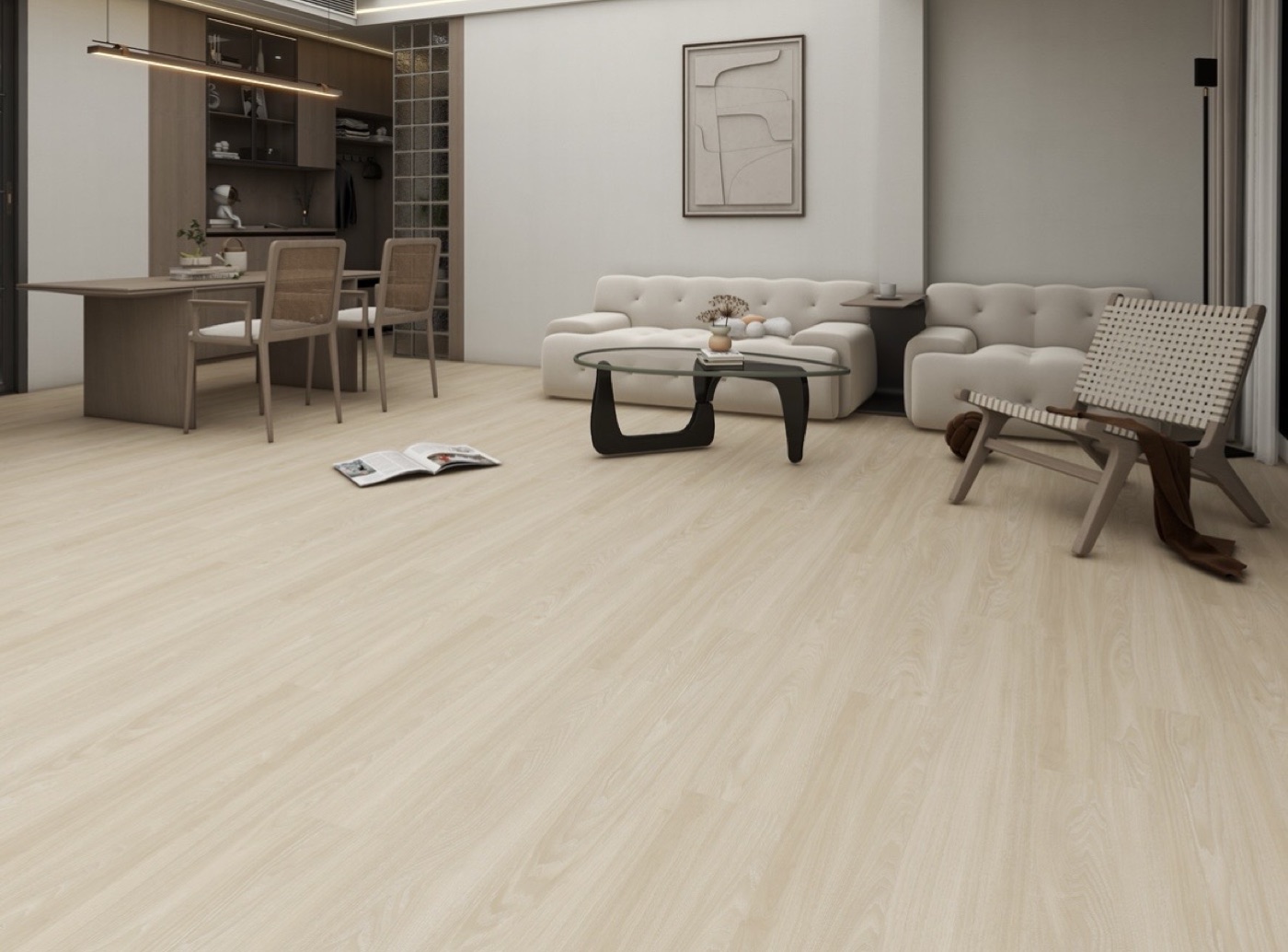 Piso SPC Champagne instalado